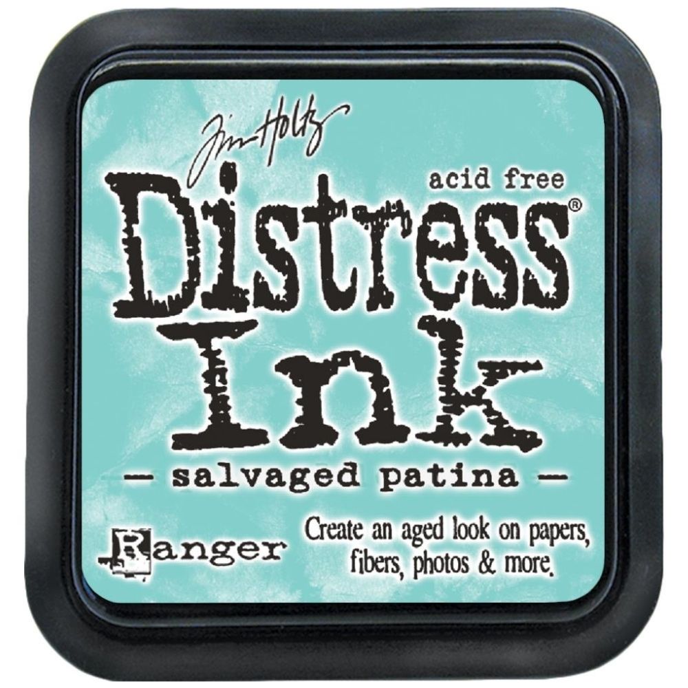 Tim Holtz Distress Salvaged Patina / Tinta para Sellos Azul Tintas Ranger