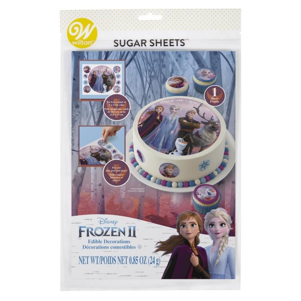 Frozen II Sugar Sheet / Hoja de Azúcar Pastel Frozen 2 Repostería Wilton