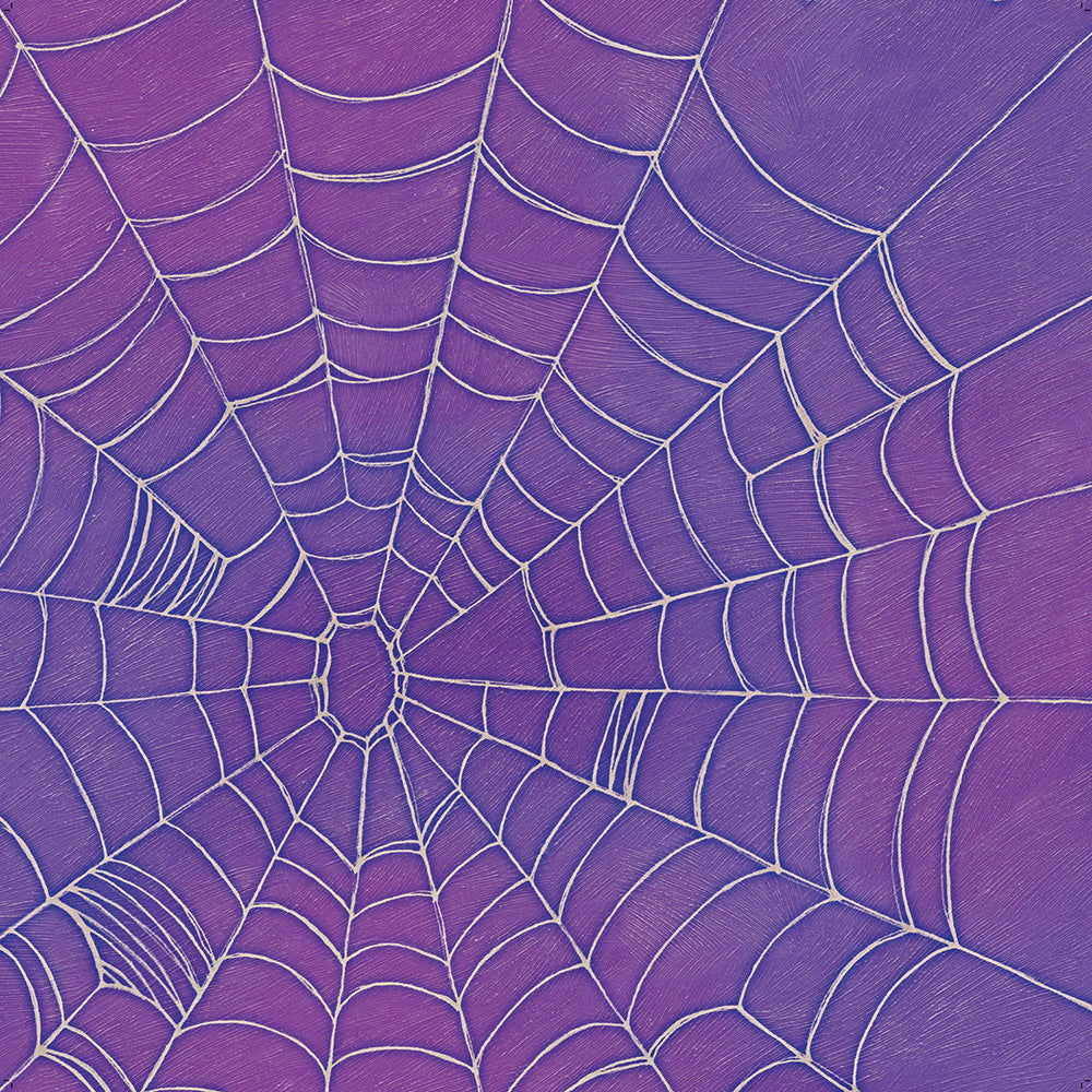 Halloween Spider Web Glitter Paper / Hoja de Cartulina Telaraña Papel Ek Success