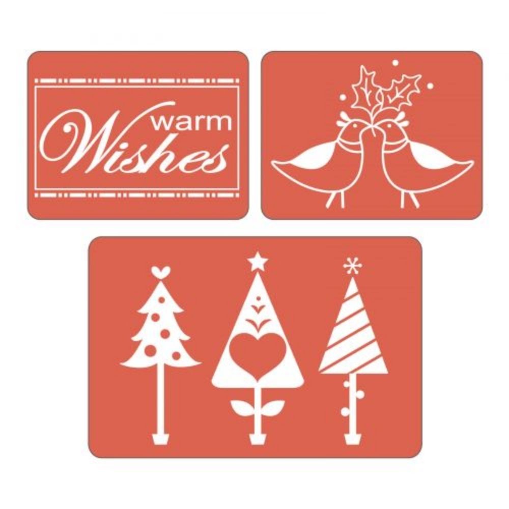 Textured Impressions Warm Wishes / Folder de Grabado Buenos Deseos Folders de Grabado Sizzix