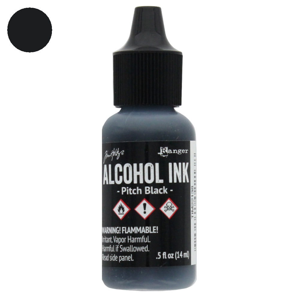 Tim Holtz Alcohol Pitch Black / Tinta al Alcohol Negro Tintas al Alcohol Ranger