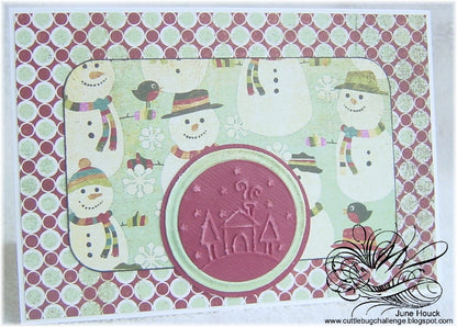 Embossing Folder Winter Jelly 4 Pieces / Folder de Grabado Navideños Descontinuado Cuttlebug